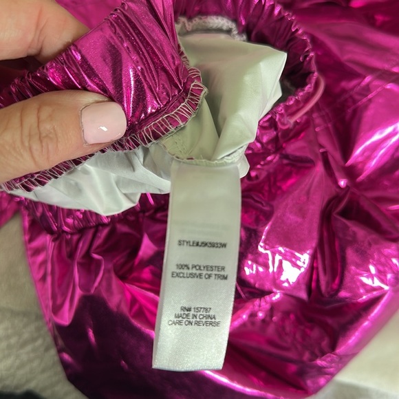 Jolie and joy Shiny Pink Track Pants NWT - Picture 6 of 10